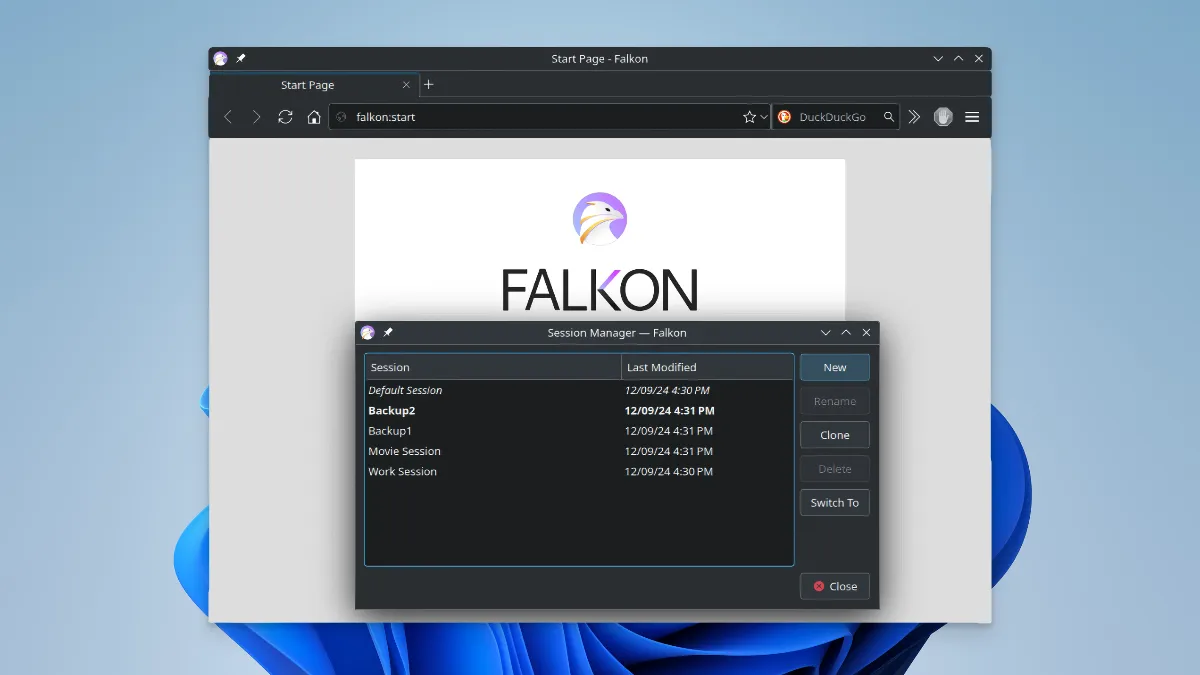 팔콘 브라우저 다운로드 - Falkon_01