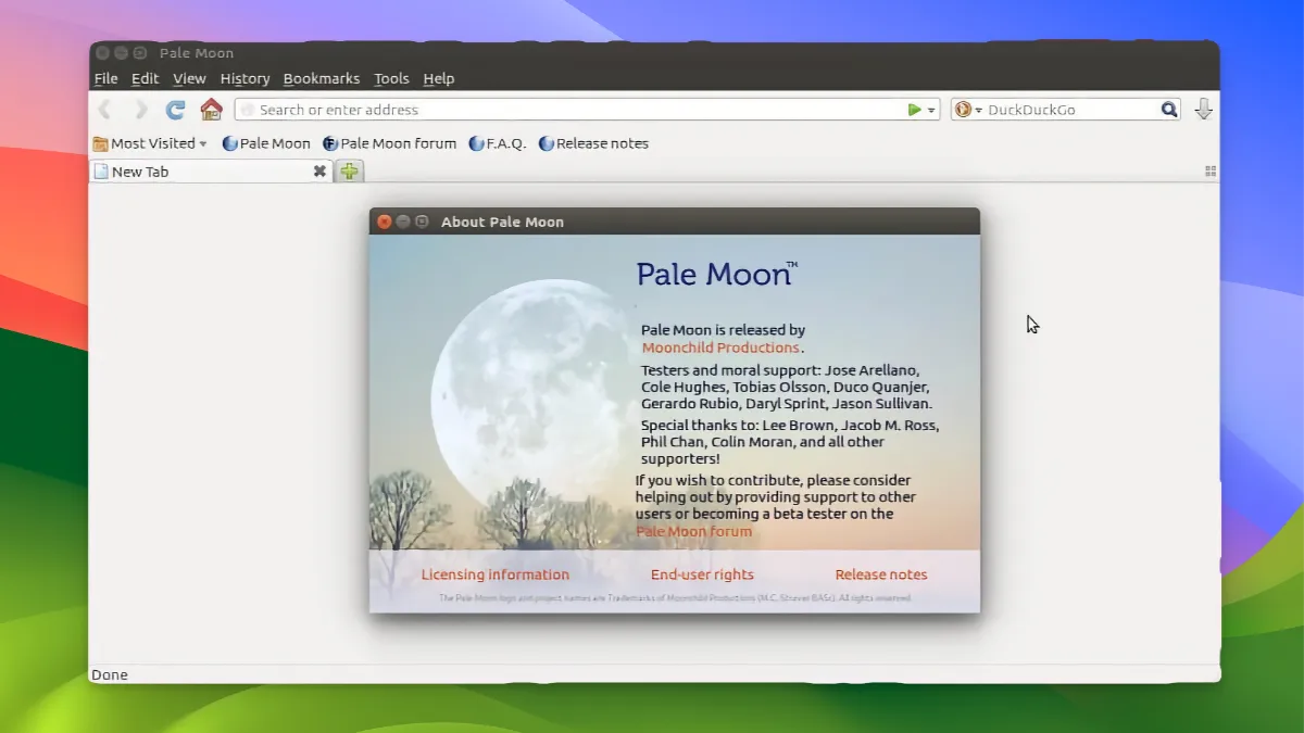 페일문 브라우저 다운로드 - Pale Moon_01